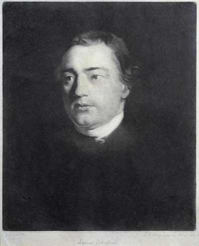 Portrait of Felice de Giardini, engraved by Samuel William Reynolds by Joshua Reynolds